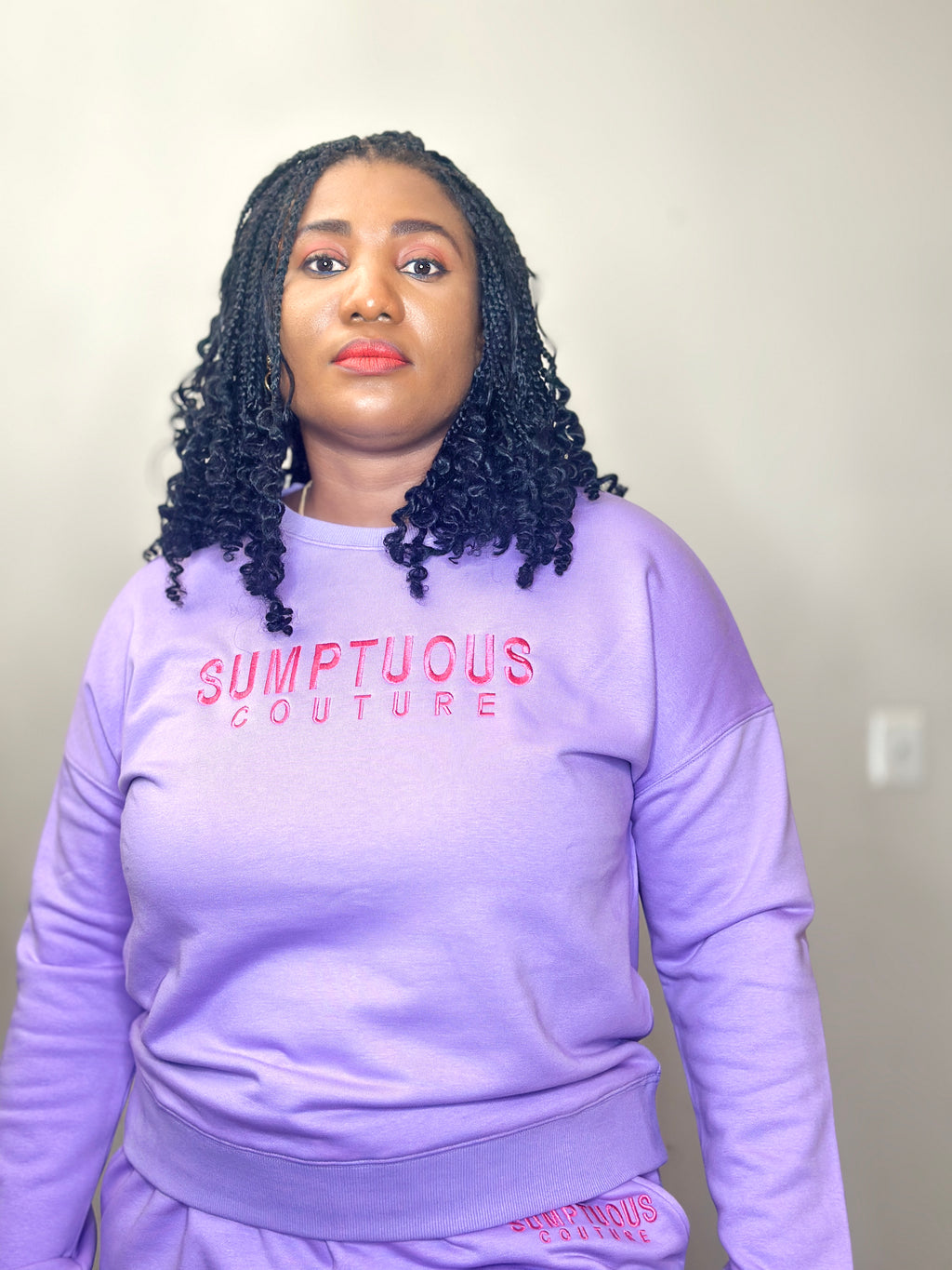 Purple sugar sweatshirt set