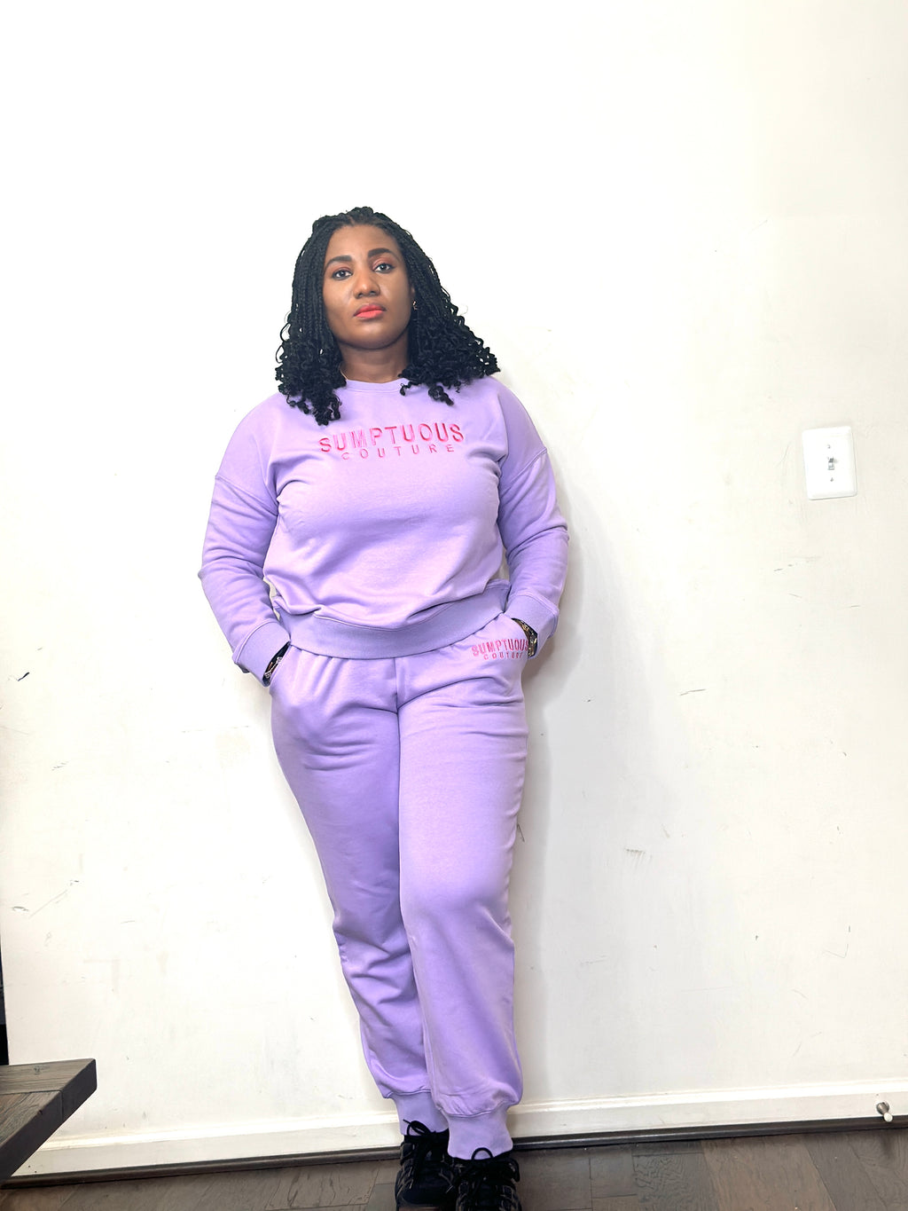 Purple sugar sweatshirt set