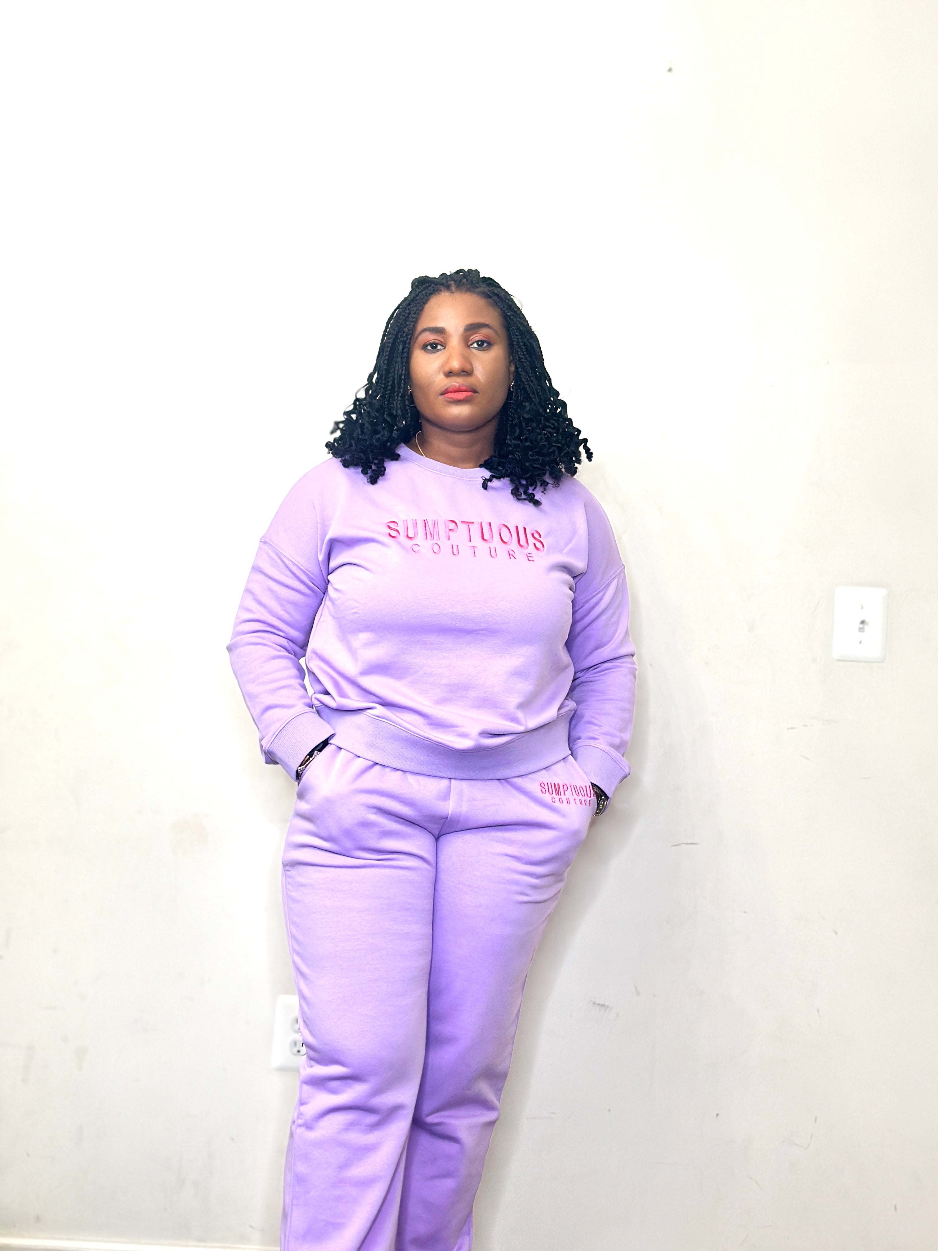 Purple sugar sweatshirt set
