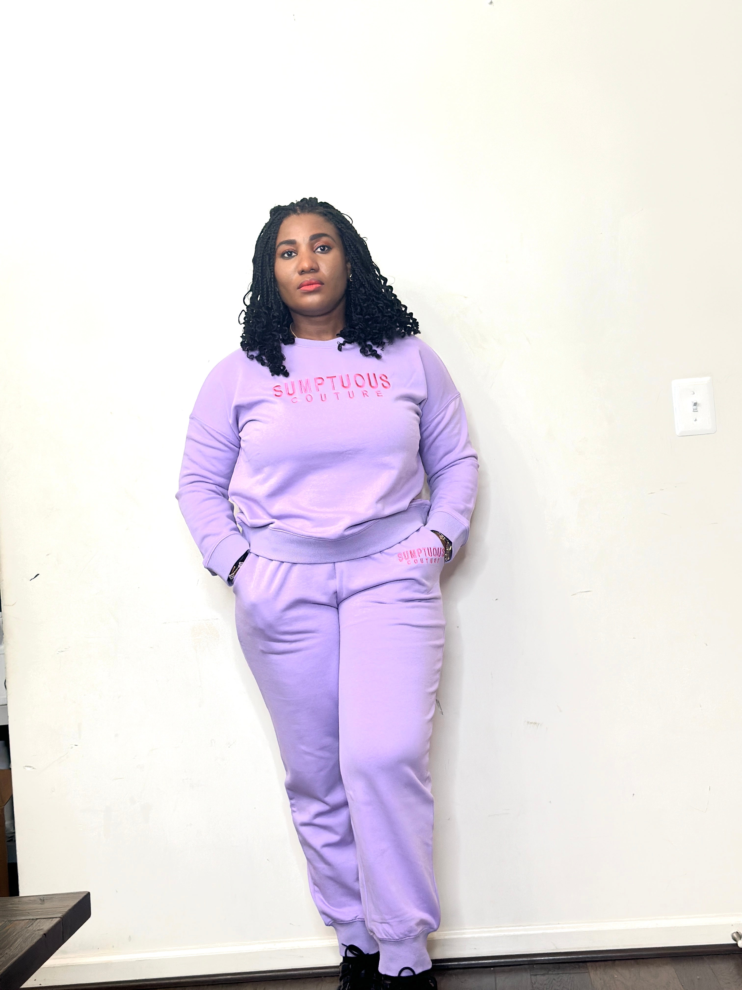 Purple sugar sweatshirt set