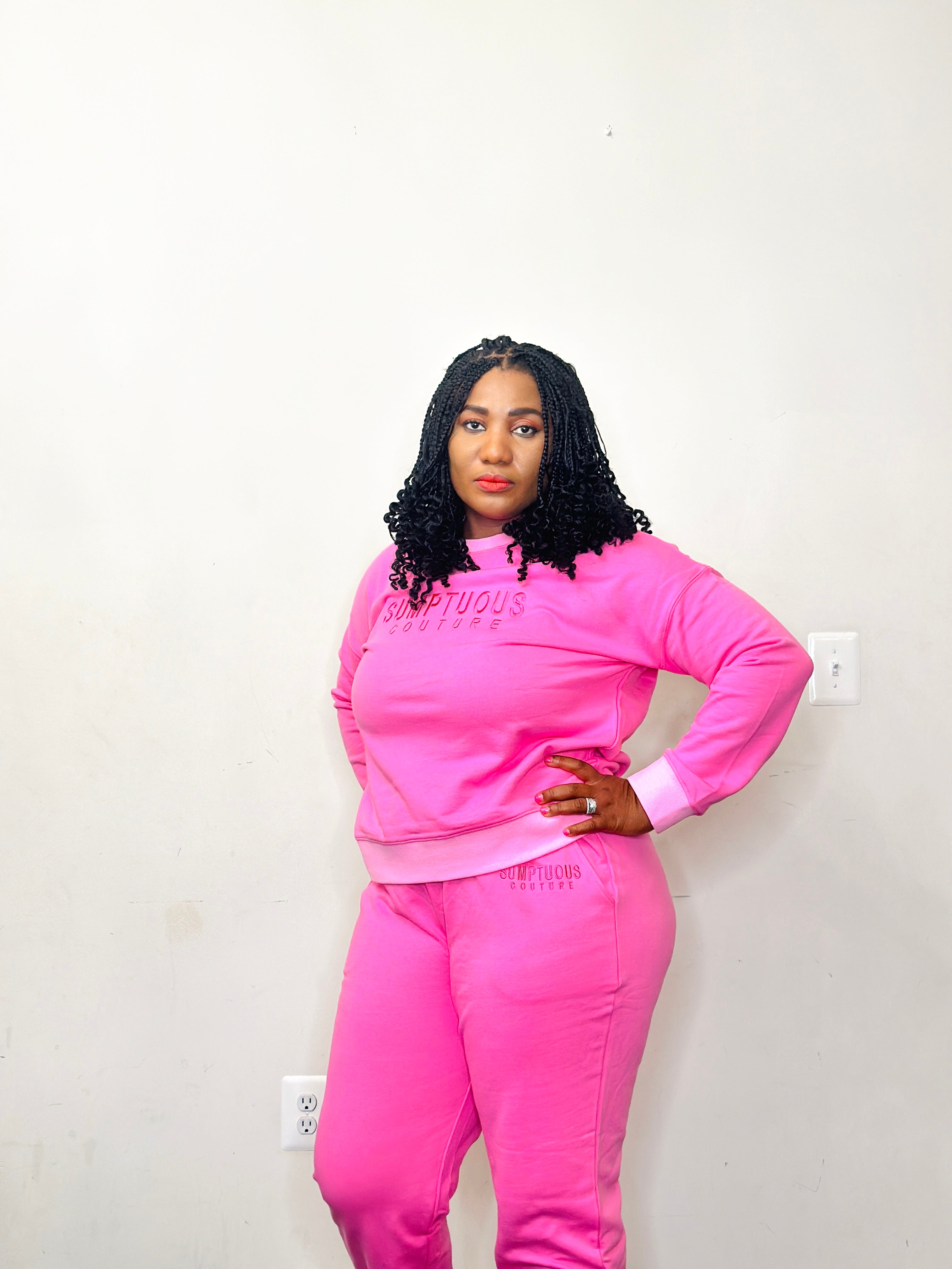 Pink Girl sweatshirt set